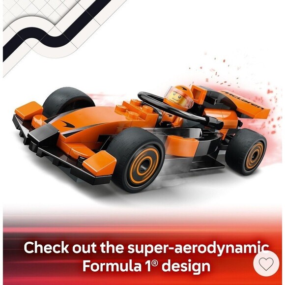 LEGO CITY: F1 Driver with Mclaren Race Car Model Playset (60442) - Picture 3 of 4